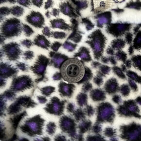 Third Rail Vintage Plush Fleece Longline Leopard Print Cozy Shacket Shirt Jacket - Picture 9 of 16